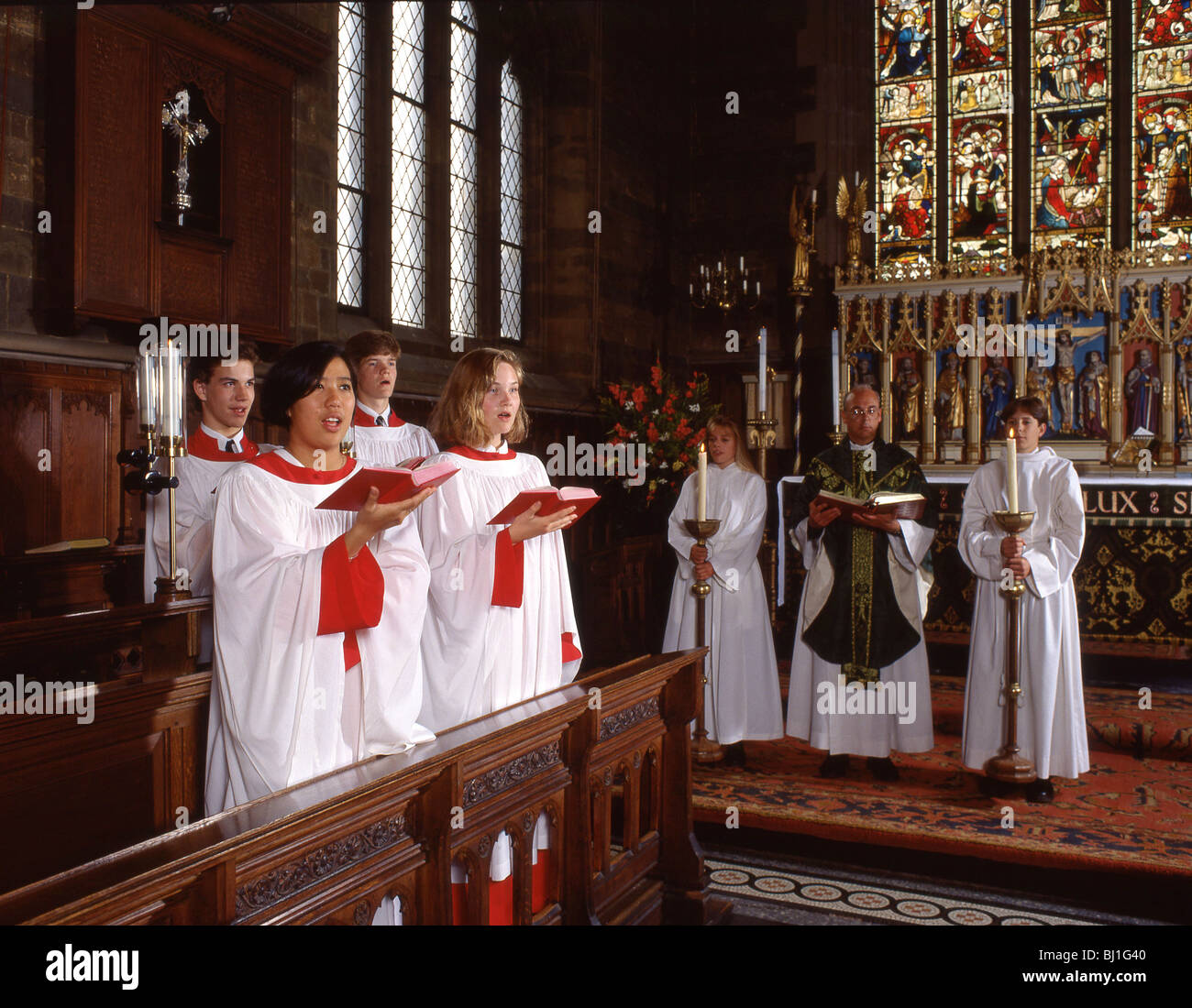 Church choir, Guildford, Surrey, England, United Kingdom Stock Photo