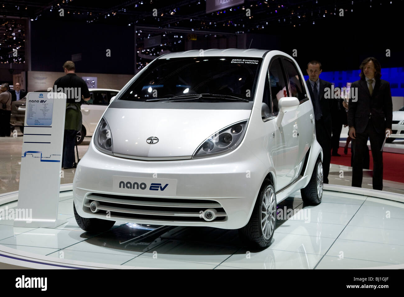 Tata Nano EV at a motor show Stock Photo