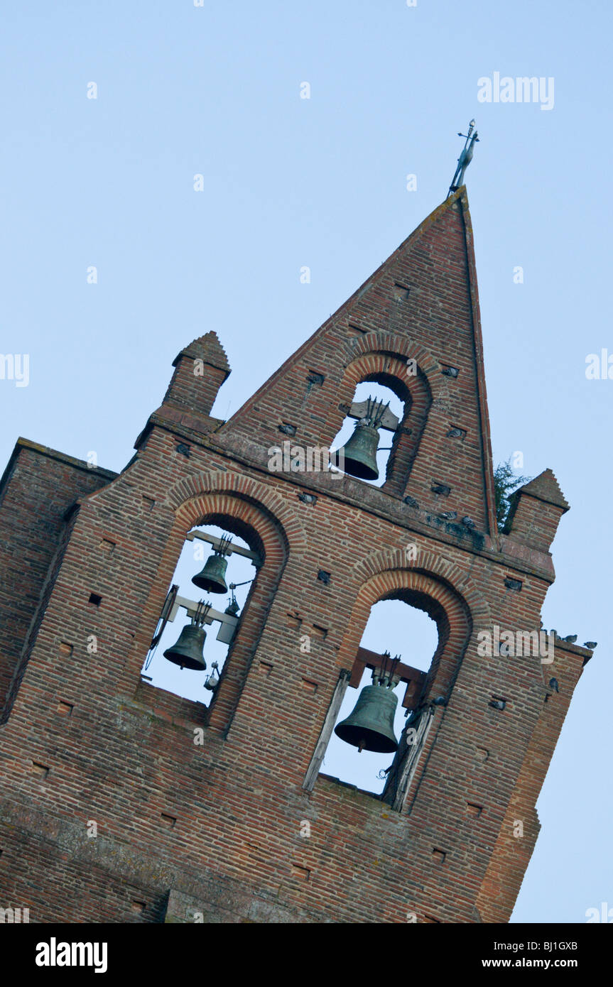 French church steeple in southern France Stock Photo