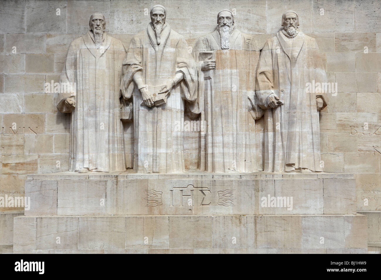 International Monument to the Reformation (Reformation Wall), Geneva, Switzerland Stock Photo
