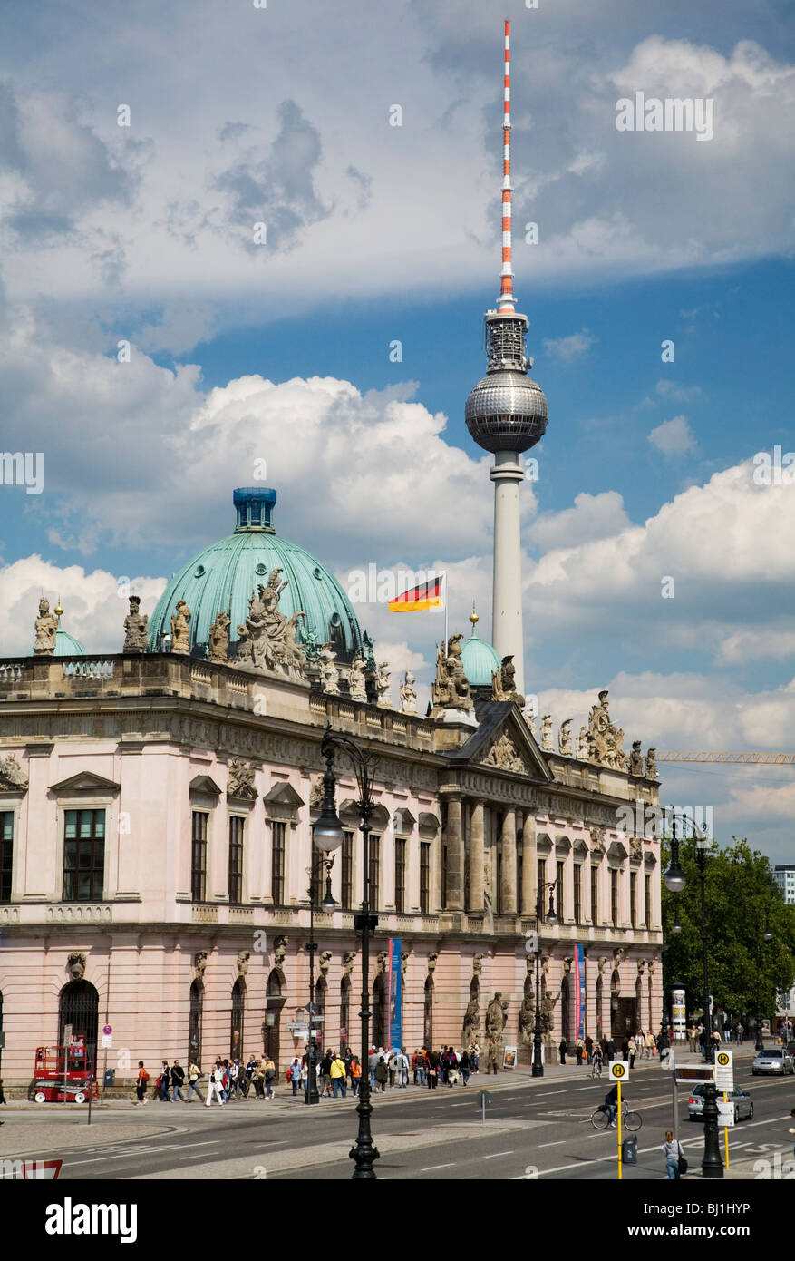 Unter den Linden boulevard and the Television Tower. Berlin, Germany Stock Photo