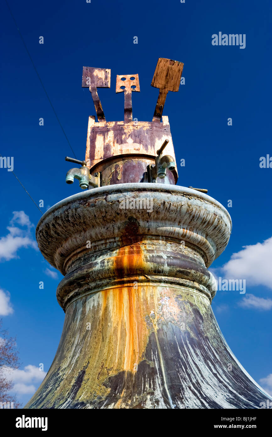 Converted brewing kettle monument, St. Pauli, Hamburg, Germany Stock Photo