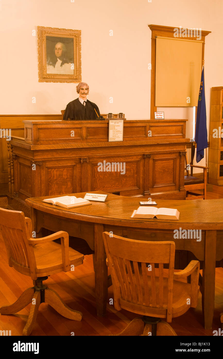 The Courtroom in the Genoa Courthouse Museum ( First permanent