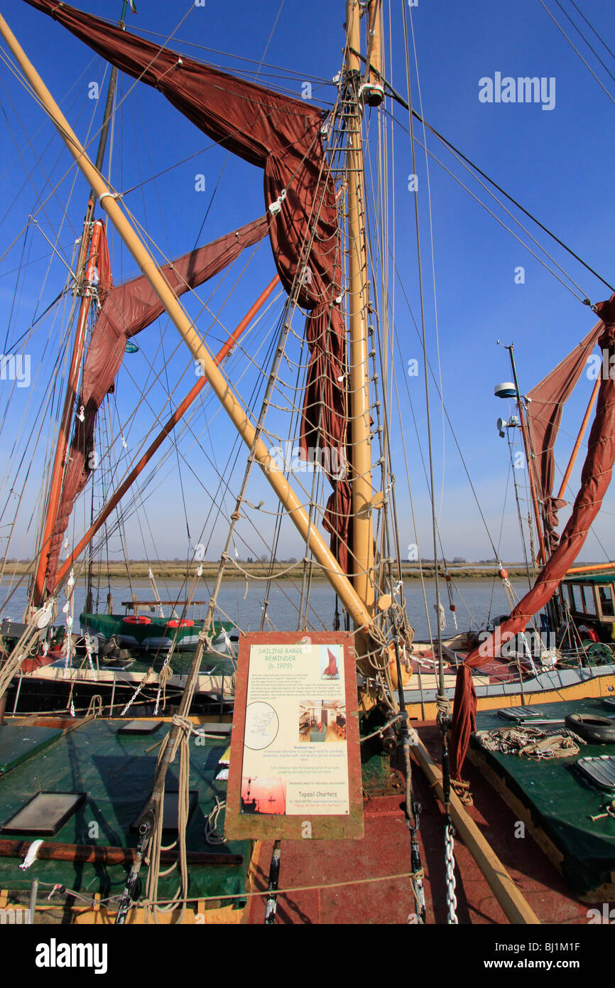 Maldon Quayside Essex Thames Sailing Barges england uk gb Stock Photo Alamy