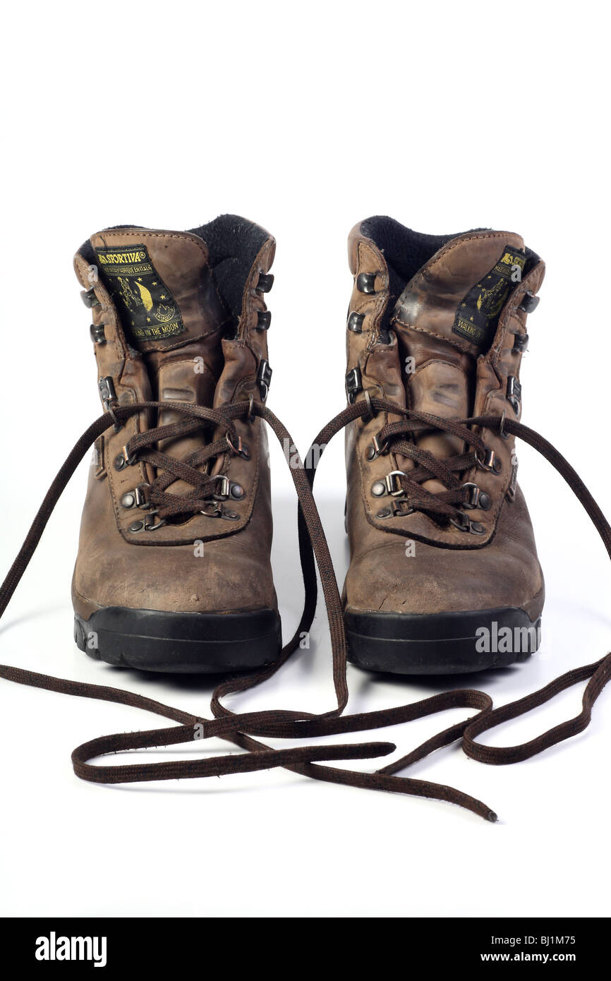 Pair worn hiking boots hires stock photography and images Alamy