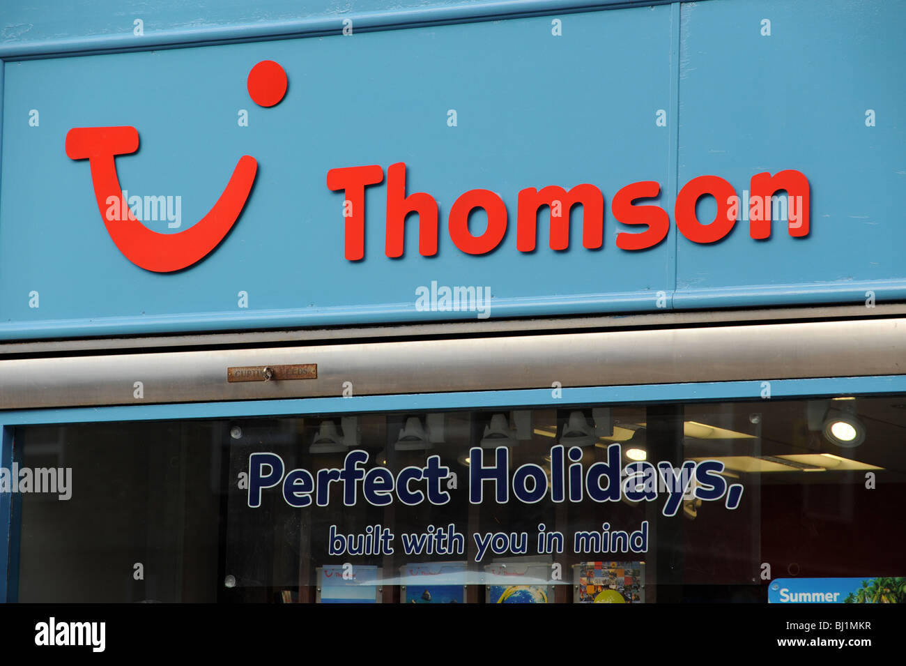 Thomson Holidays shop sign England Uk Stock Photo