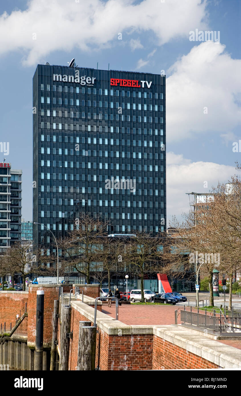 Spiegel Tower, publisher of the Spiegel magazine, Zollkanal, Hamburg, Germany Stock Photo