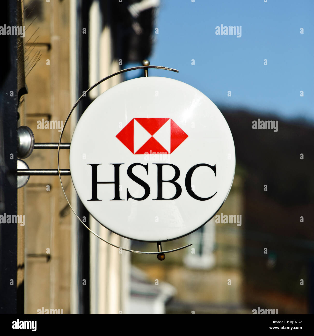 HSBC bank sign logo Stock Photo