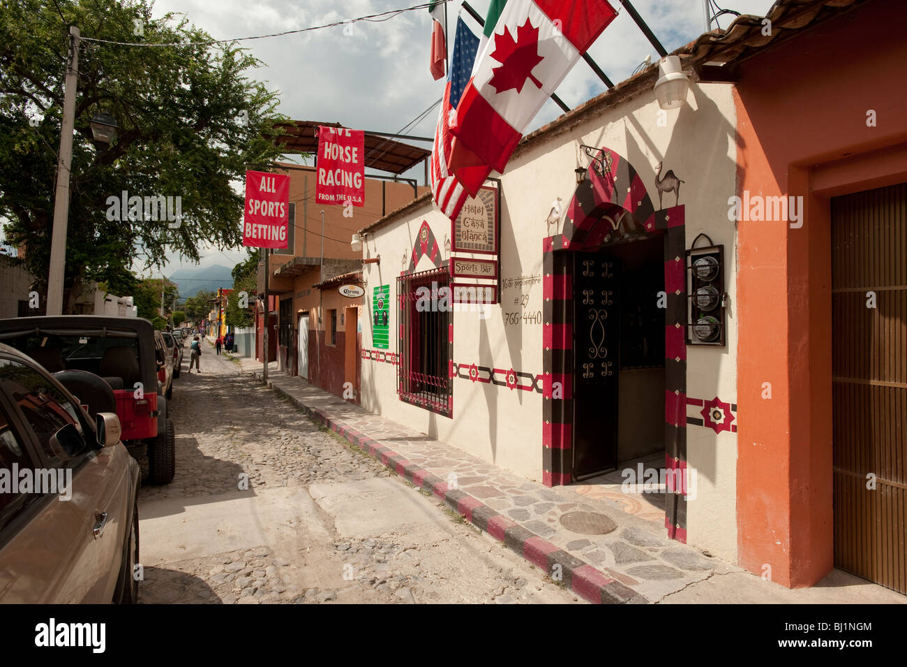 The town of Ajijic on Lake Chapala, Jalisco, Mexico, North America