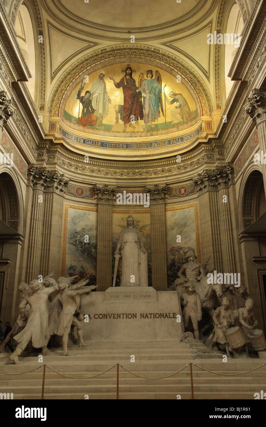 France, The Panthéon, main hall Stock Photo