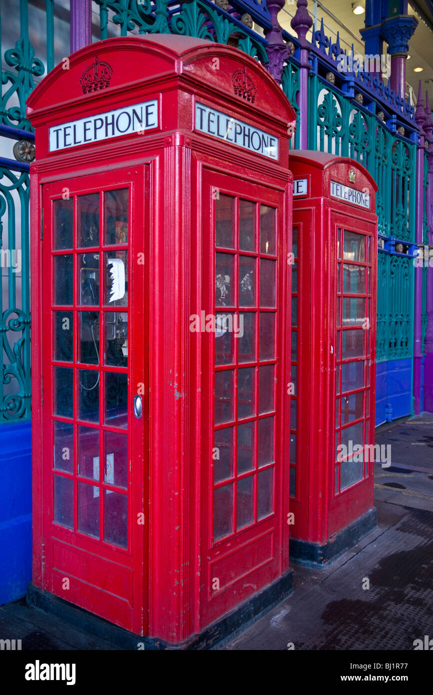 K2 and K6 telephone boxes Stock Photo