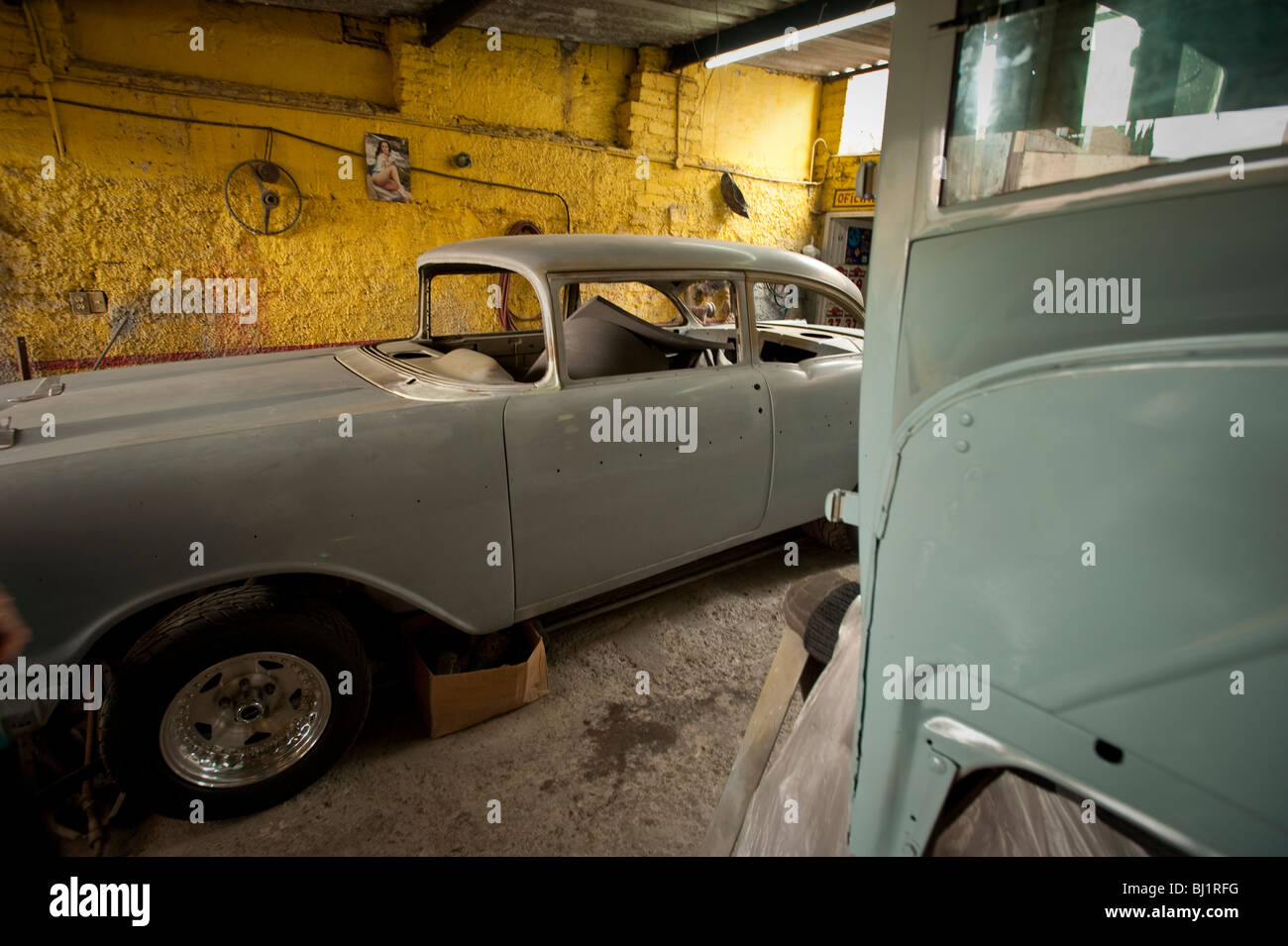 Classic car collection in Guadalajara, Mexico, North America Stock