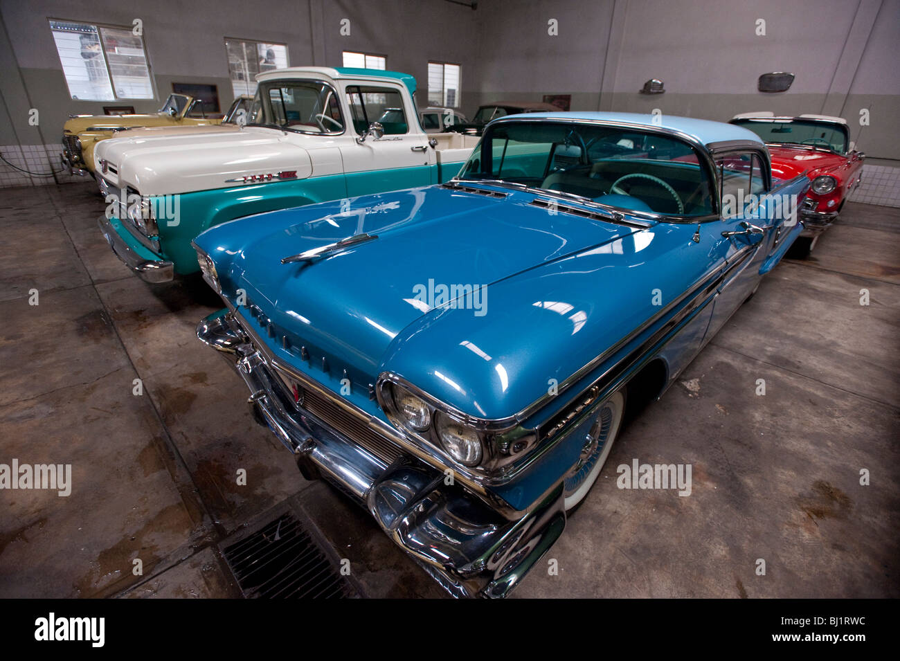 Classic car collection in Guadalajara, Mexico, North America Stock