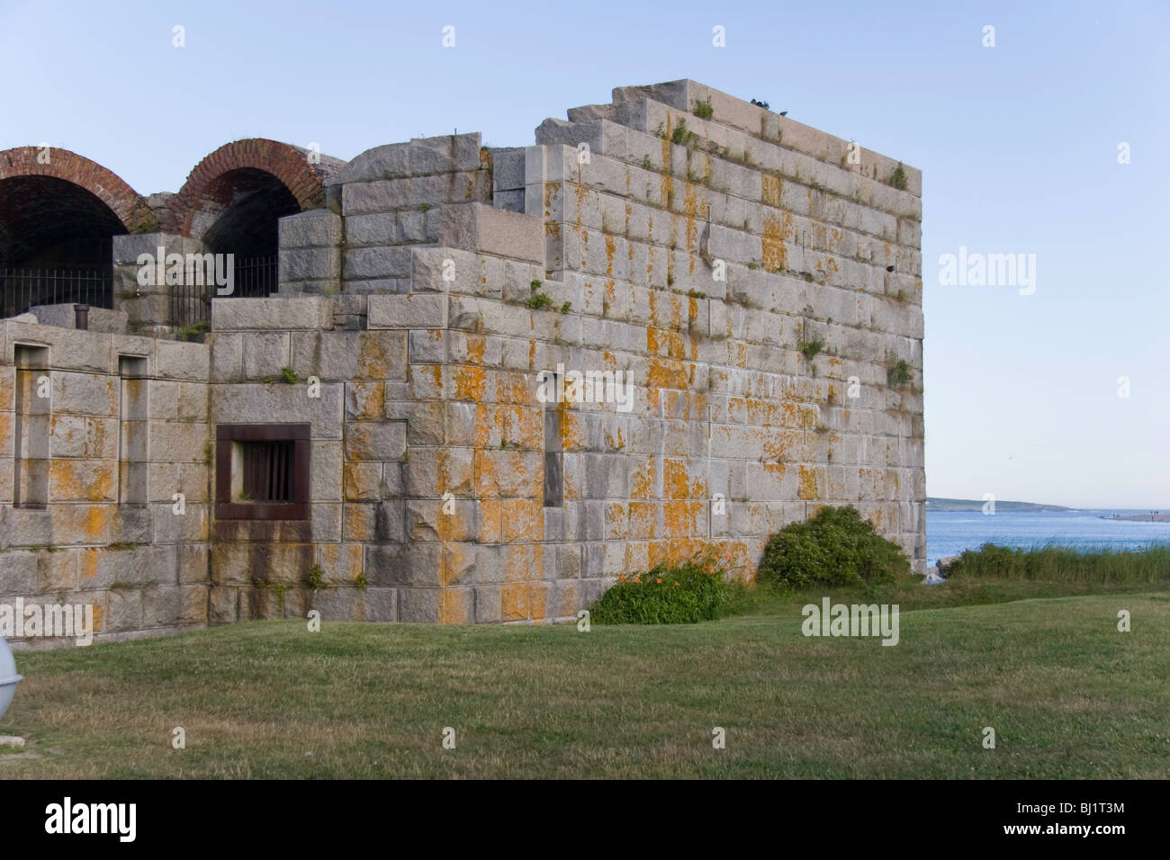Fort Popham on Hunnewell Point at the mouth of the Kennebec River, Maine Stock Photo