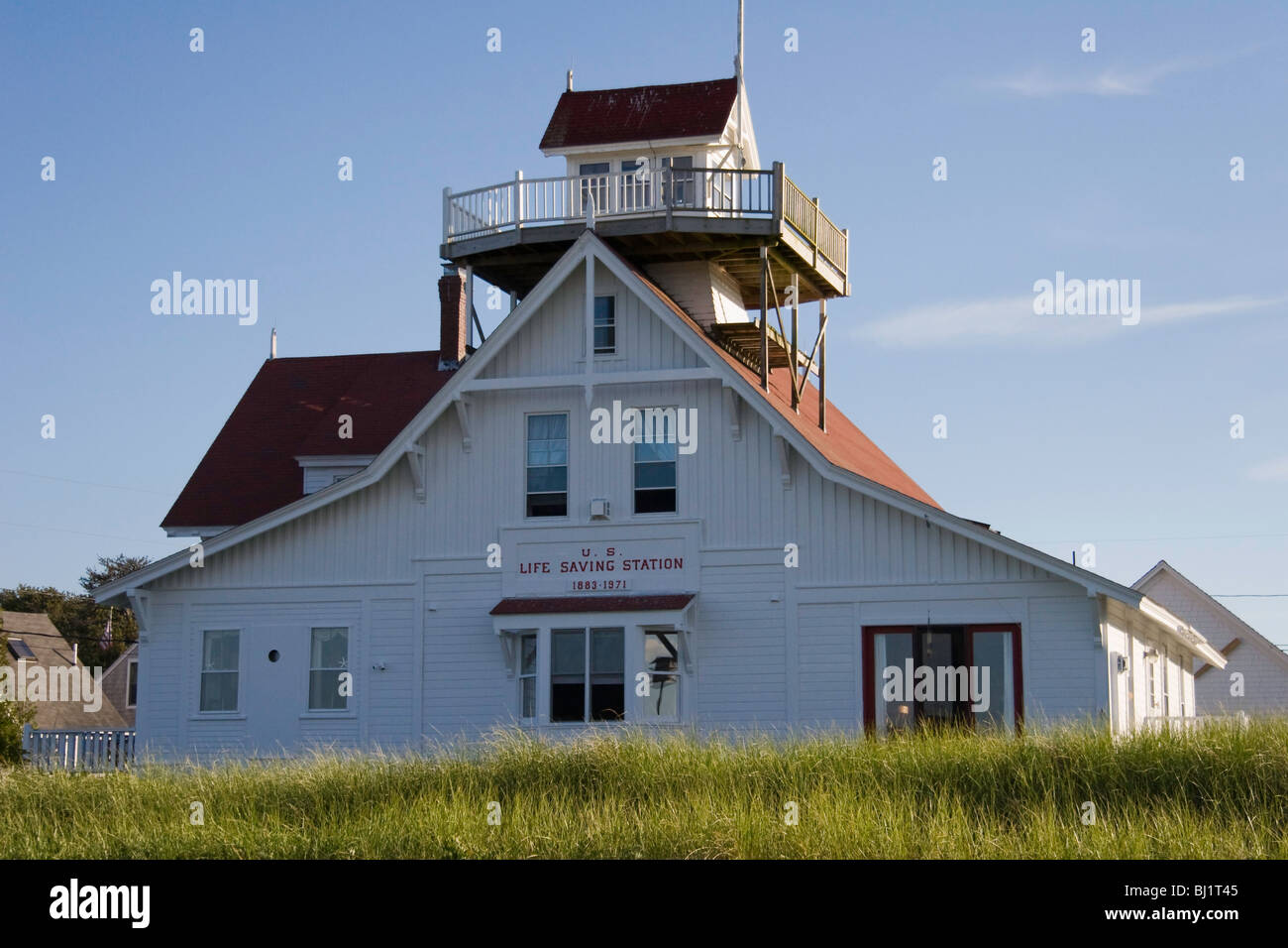 Former Popham Life Saving Station Stock Photo