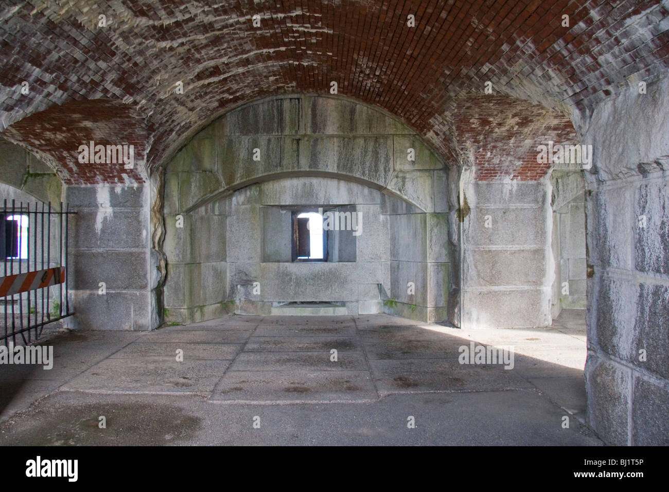 Fort Popham on Hunnewell Point at the mouth of the Kennebec River, Maine Stock Photo