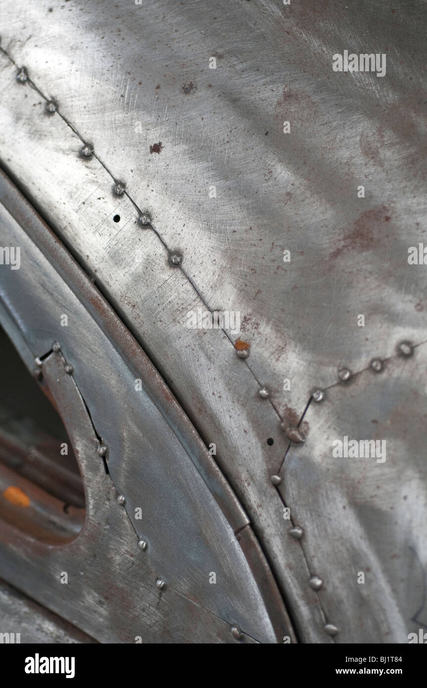 Classic car restoration shop in Guadalajara, Mexico, North America