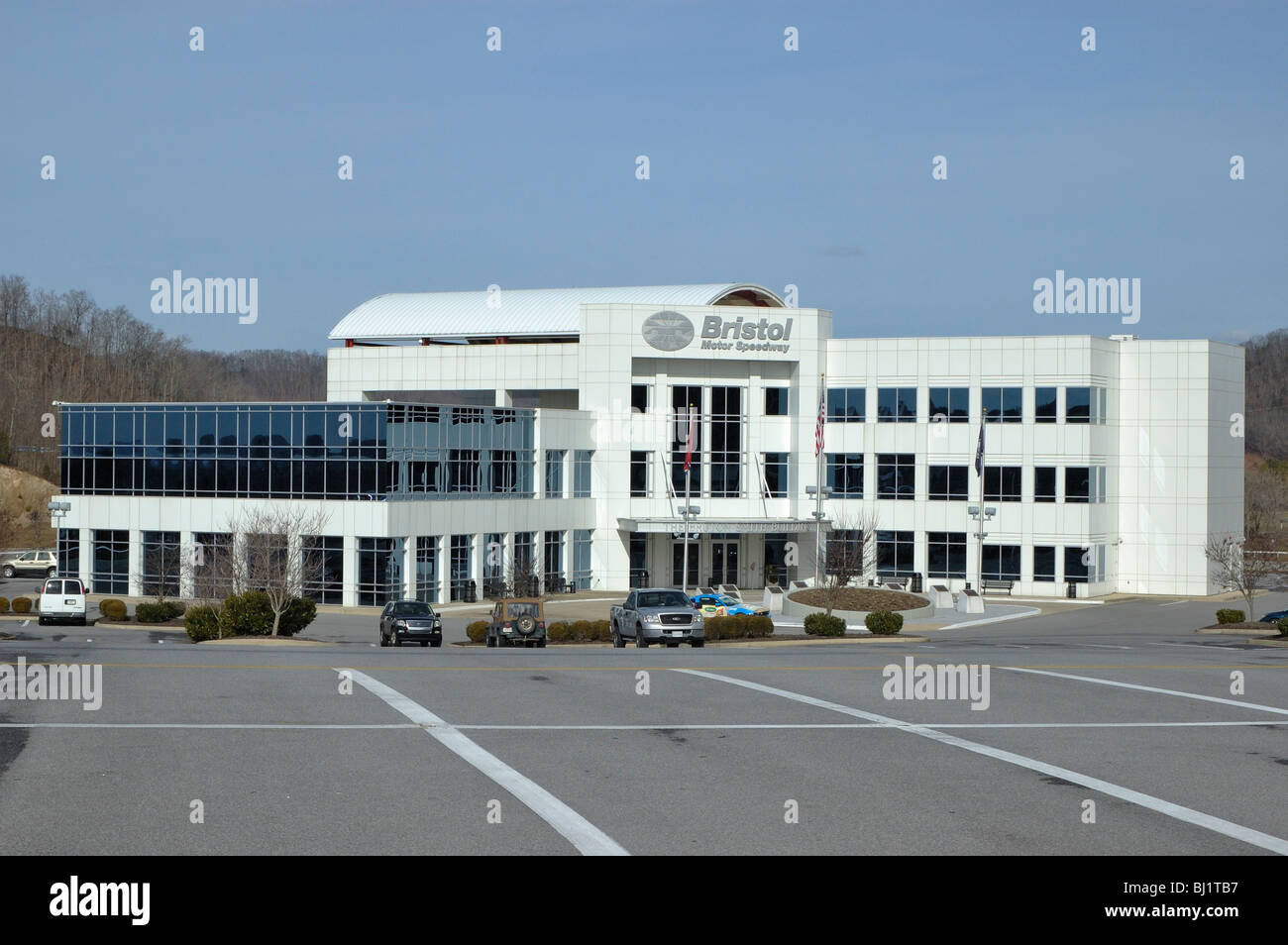 Headquarters office of Bristol Motor Speedway in Bristol, Tennessee, USA Stock Photo