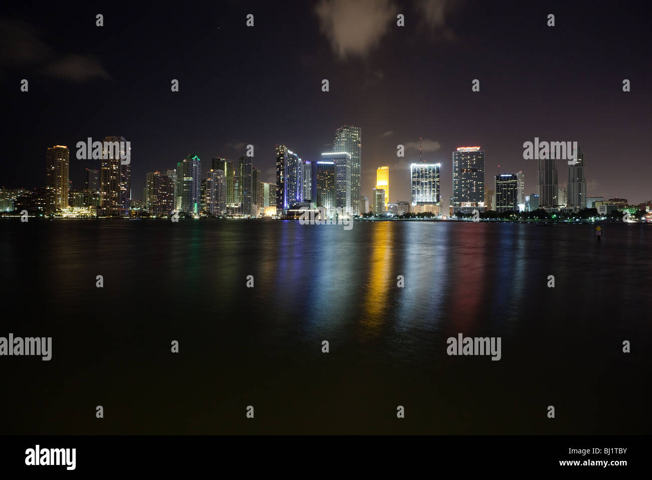 Miami City of Light Stock Photo