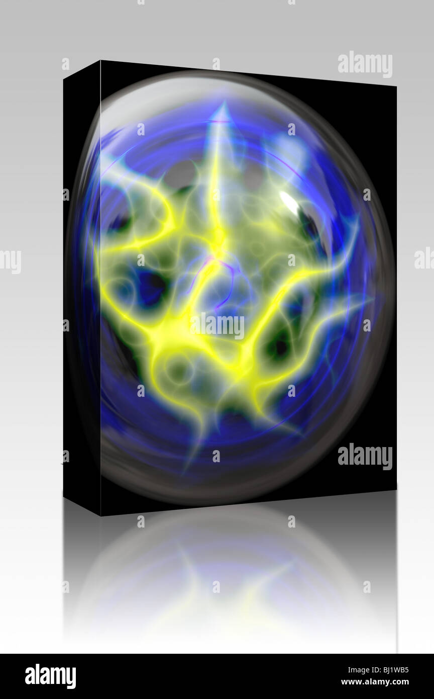 Glowing blue energy sphere swirling hi-res stock photography and images ...