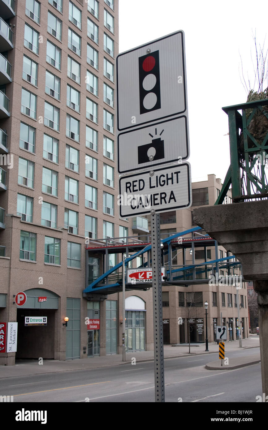 red light camera sign Stock Photo Alamy