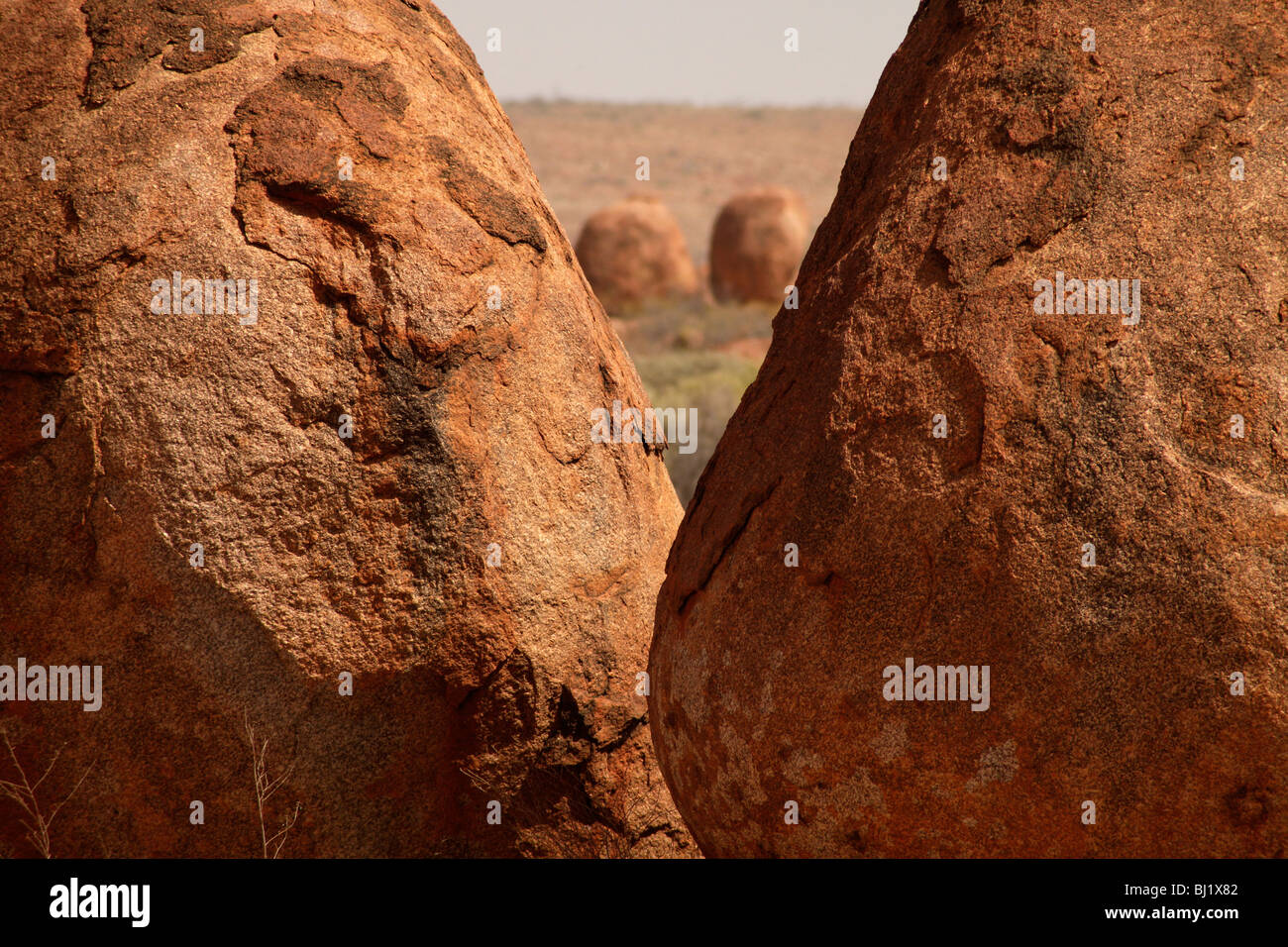 Devils Marbles near Tennant Creek, Northern Territory, Australia Stock Photo