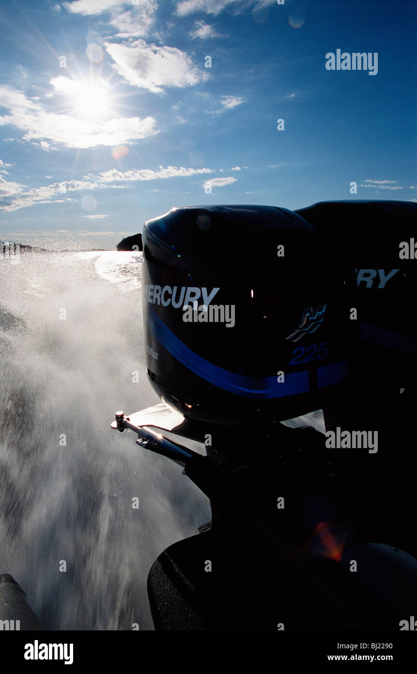 A motorboat speeding, Sweden Stock Photo - Alamy
