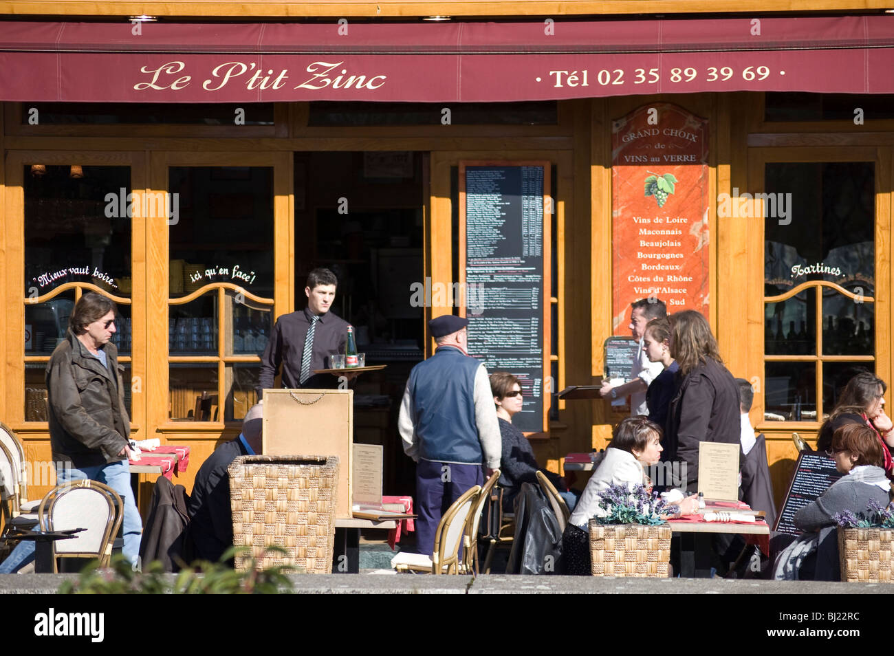 Restaurant in Rouen, France Stock Photo