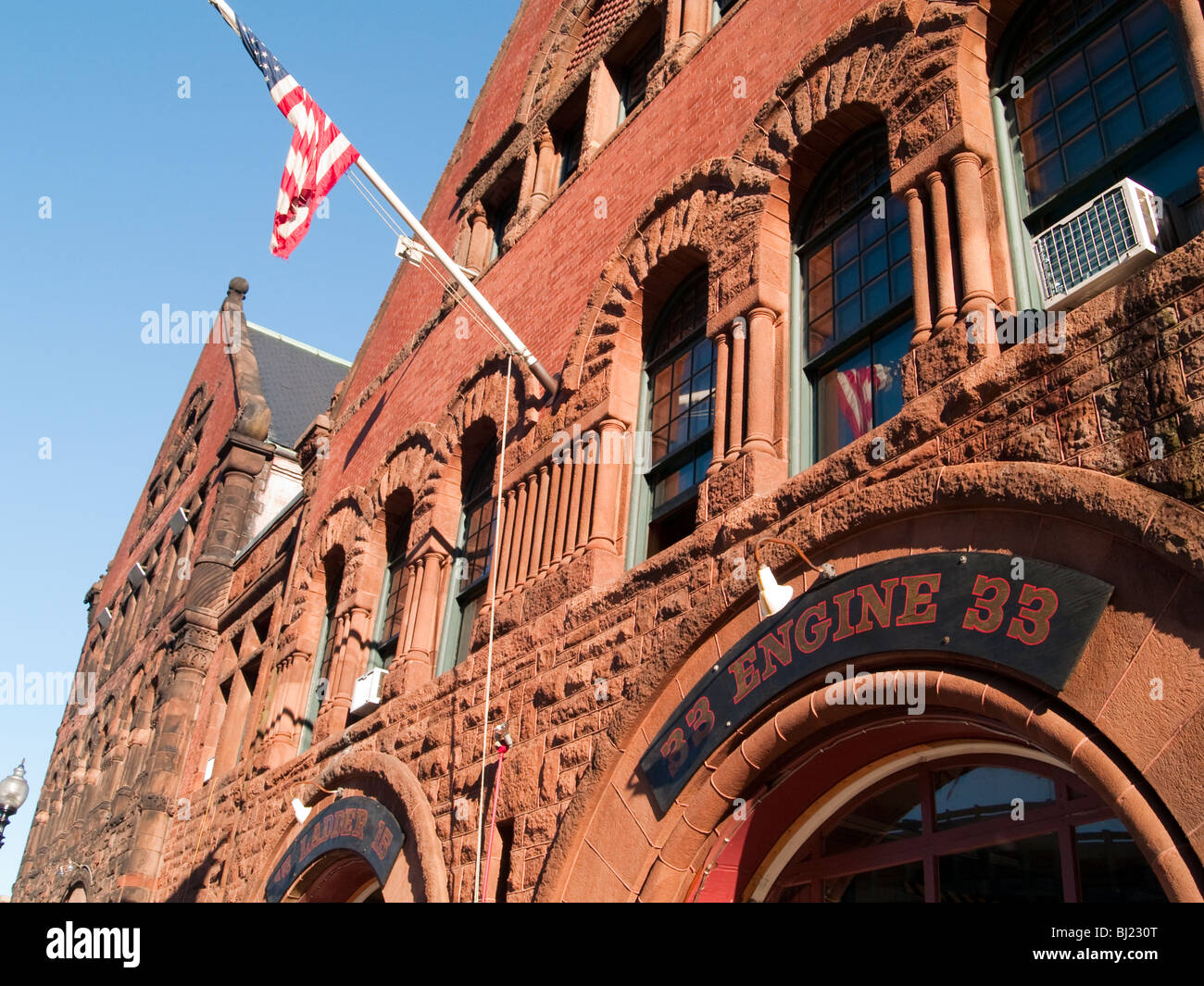 The Engine 33 Fire Station on Boylston Street in Boston Massachusetts