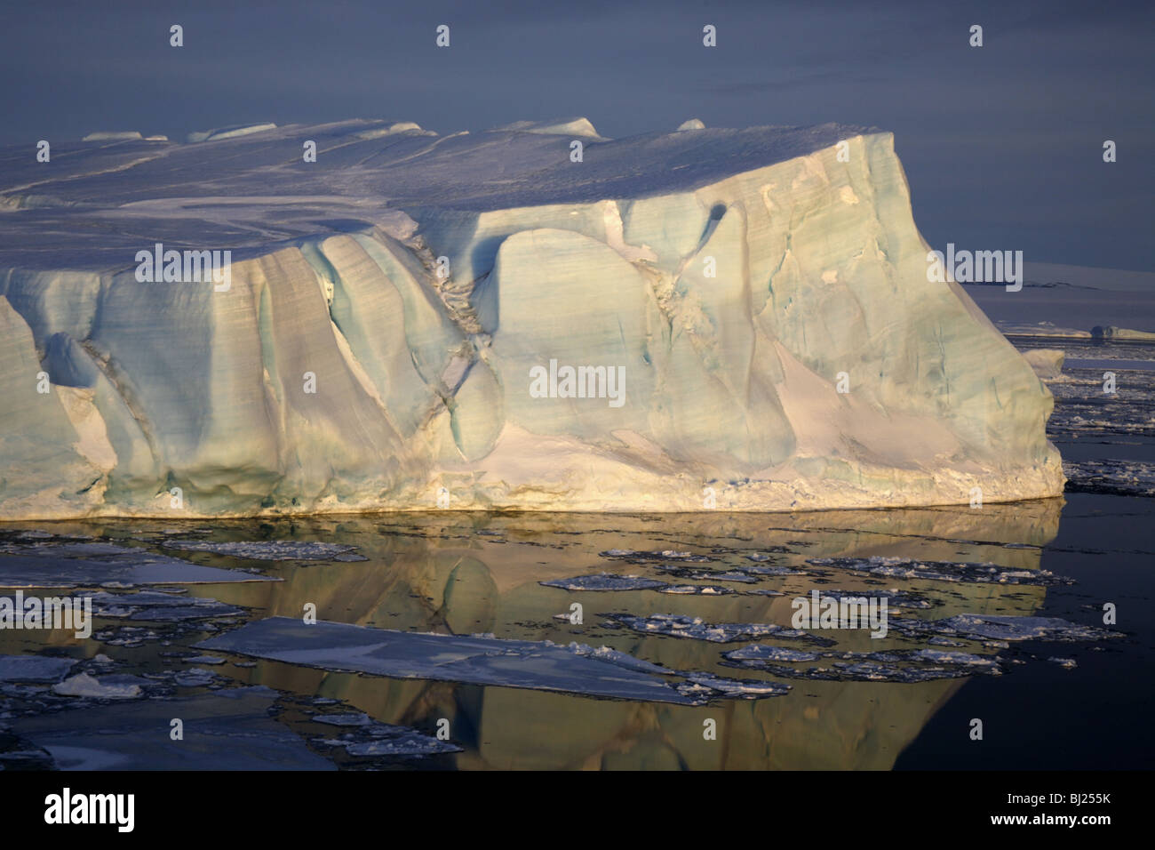 Tabular Iceberg in Antarctic peninsula Stock Photo