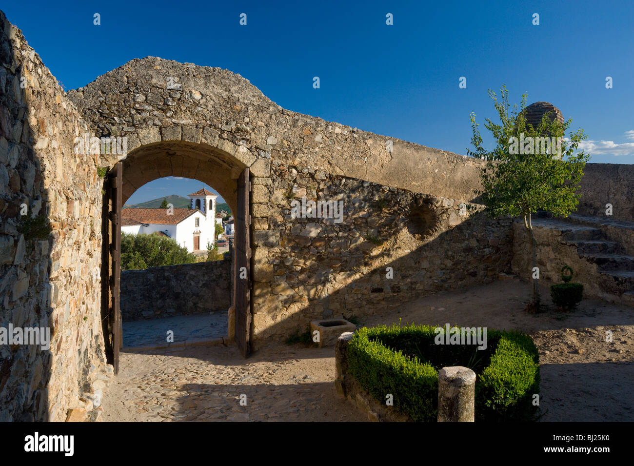 Portugal The Alentejo, Marvao Castle Archway Stock Photo