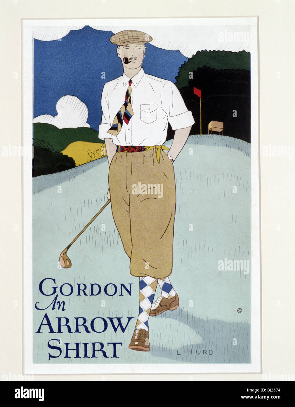 Fashion print for Arrow Shirts, c1910. Artist: L Hurd Stock Photo