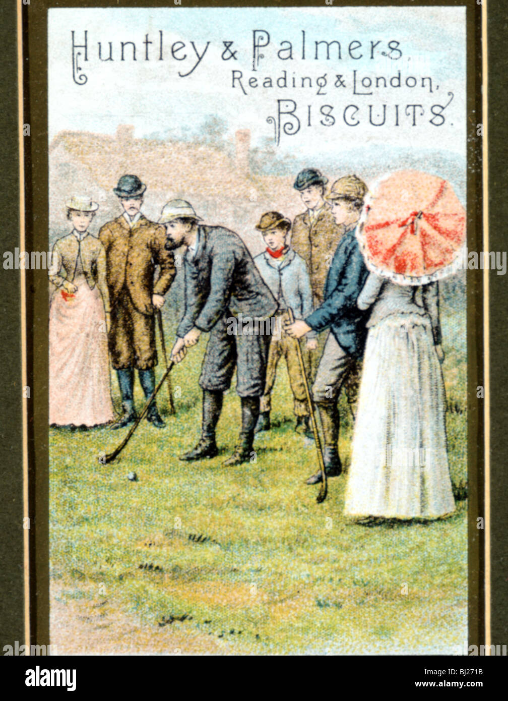 Poster advertising Huntley and Palmers biscuits, c1900. Artist: Unknown Stock Photo