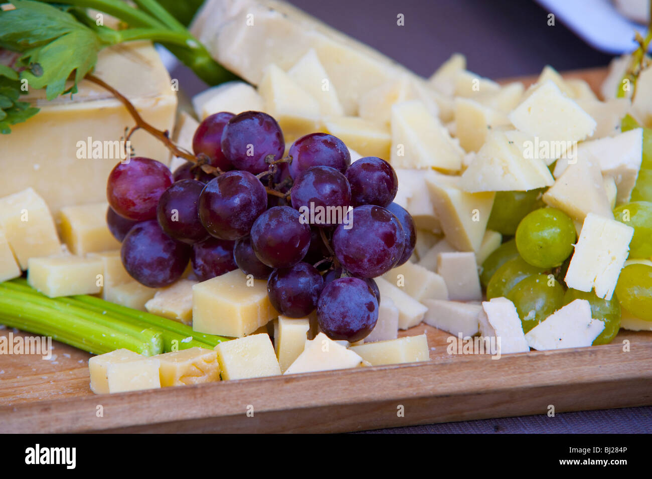 Grapes and cheese Stock Photo Alamy