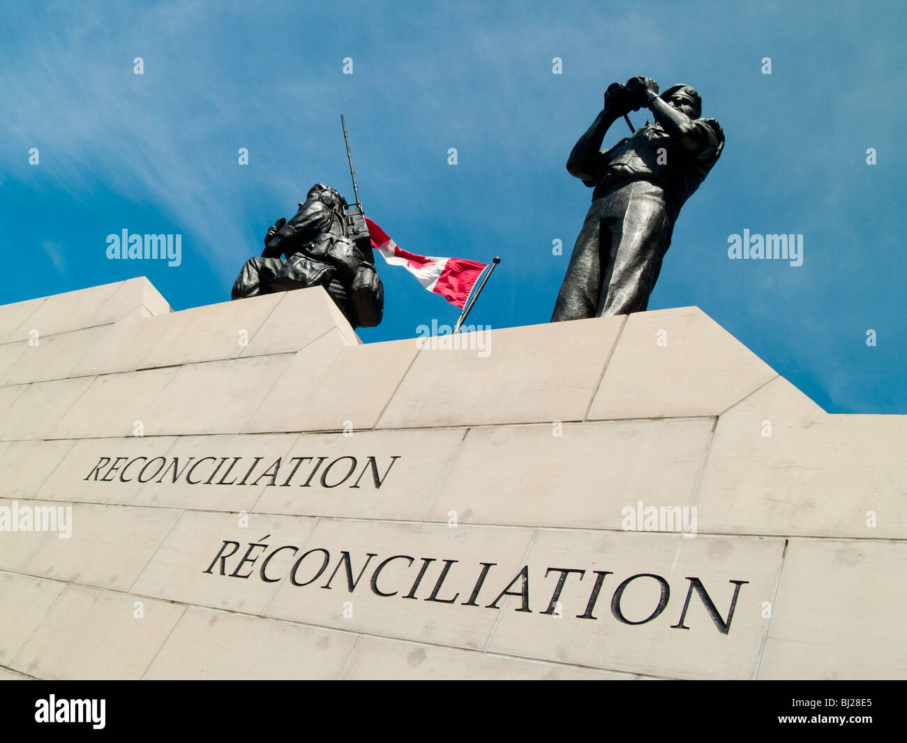 Statues of Canadian Soldiers at the Reconciliation Memorial in Ottawa