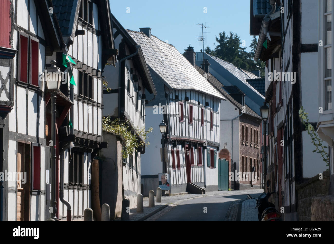 timberframed houses in Kommern, Eifel, North RhineWestphalia, Germany Stock Photo Alamy