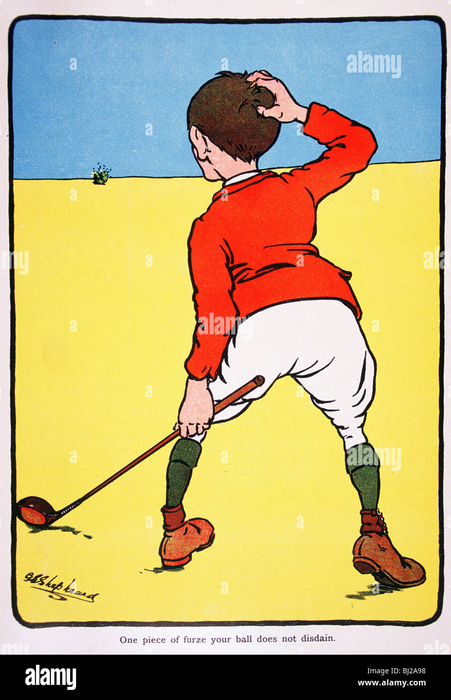 George Shepherd Golfing postcard, c1920s. Artist: George Shepheard Stock Photo - Alamy