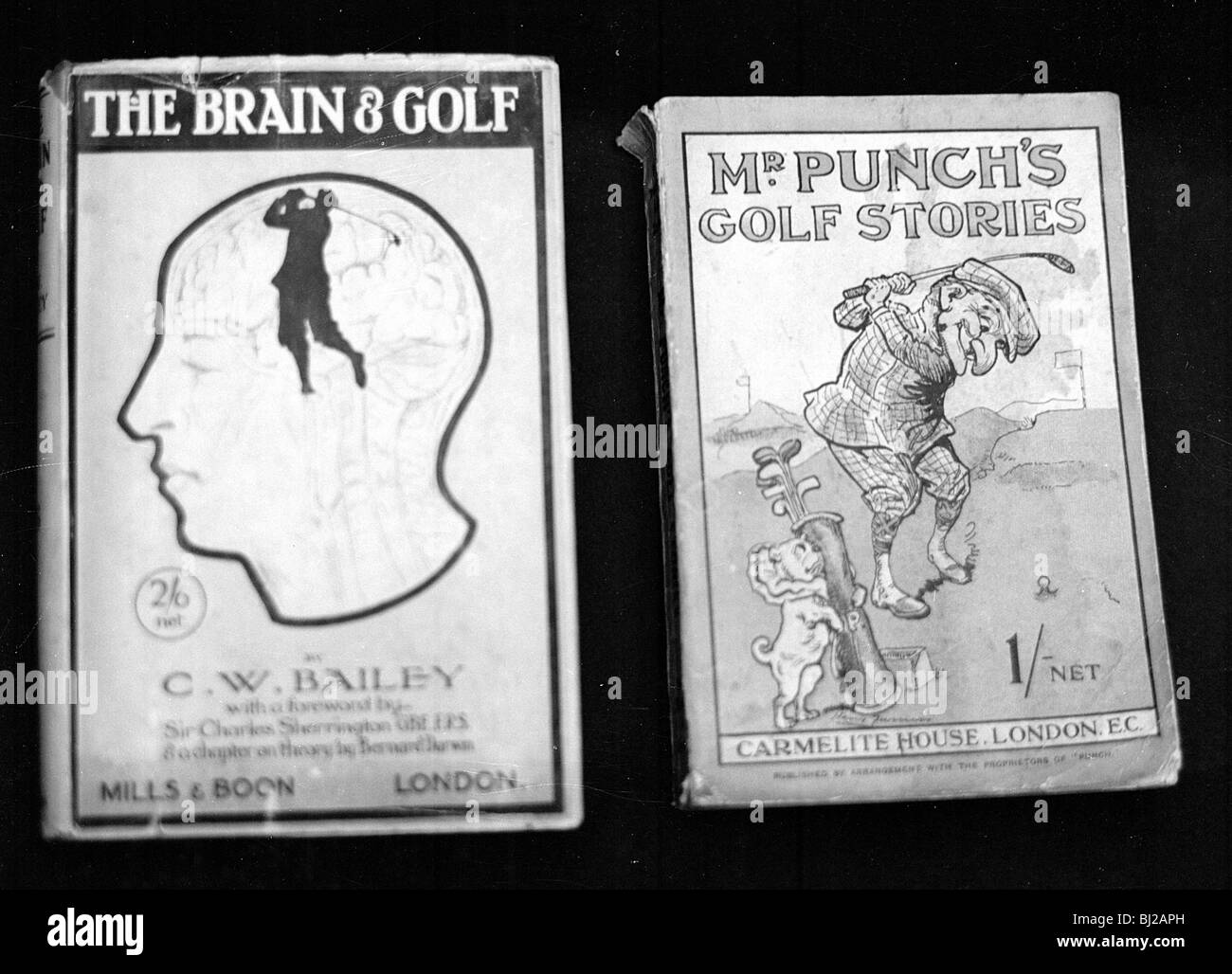 The Brain & Golf and Mr Punch's Golf Stories, books, British, c1900