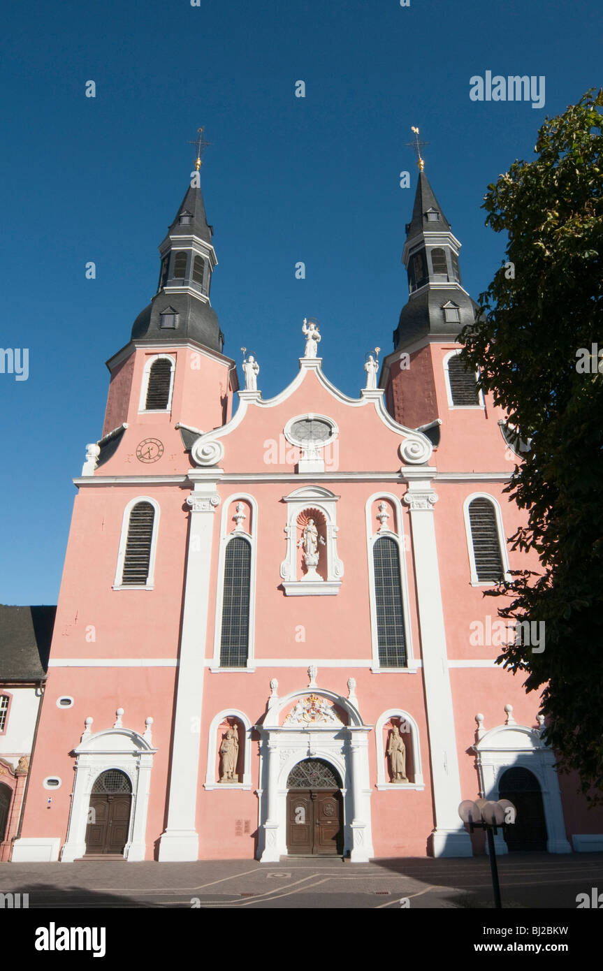 Abteikirche Pruem, Eifel, Rheinland-Pfalz, Deutschland | abbey church Pruem, Eifel, Rhineland-Palatinate, Germany Stock Photo