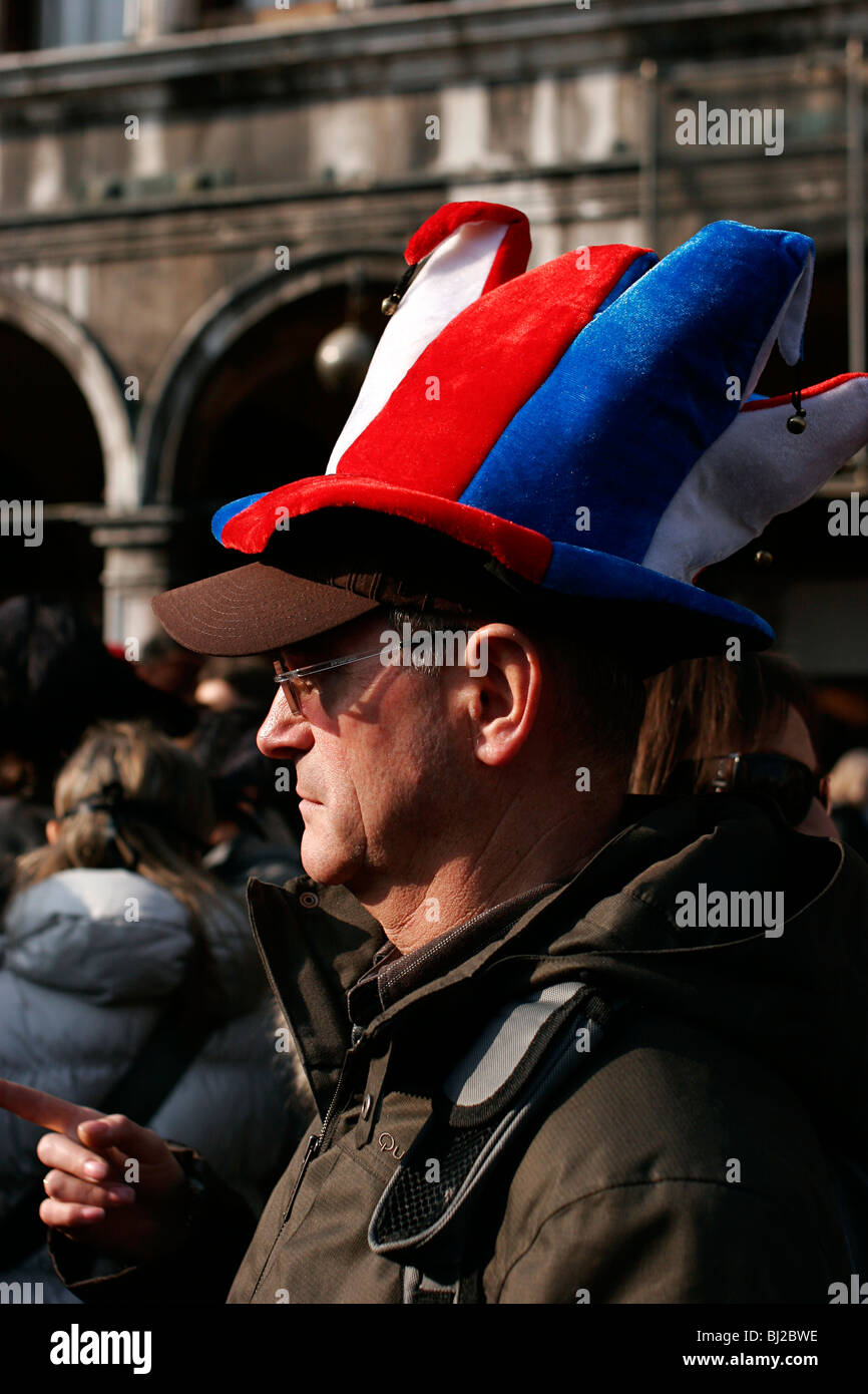 Man in Venice during the Carnival 2010 Stock Photo