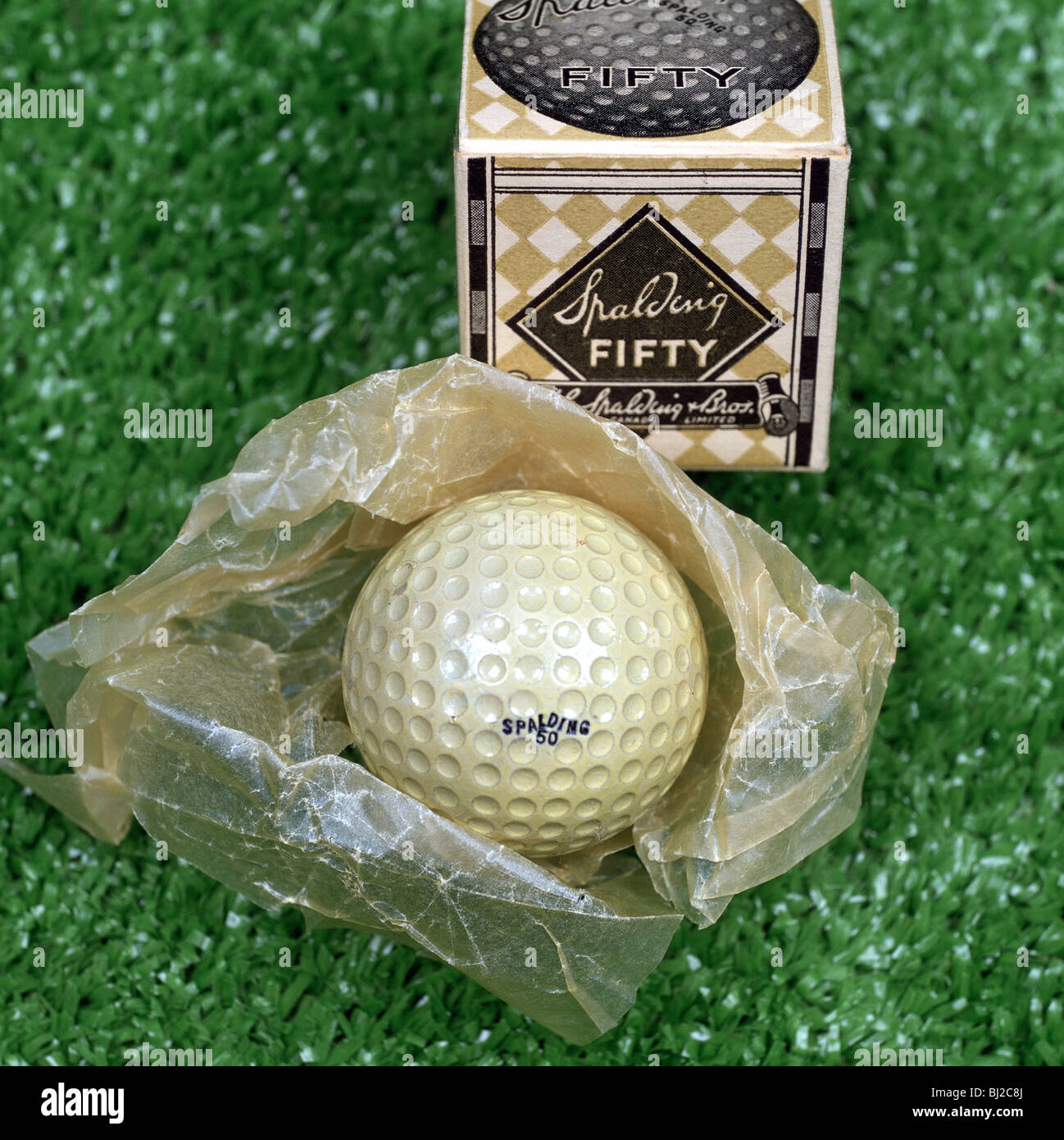 Spalding 50 golf ball, c1919. Artist Unknown Stock Photo Alamy
