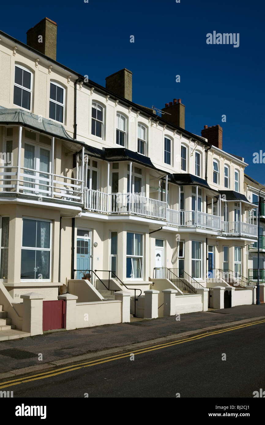 Seafront houses in Hythe,Kent Stock Photo Alamy