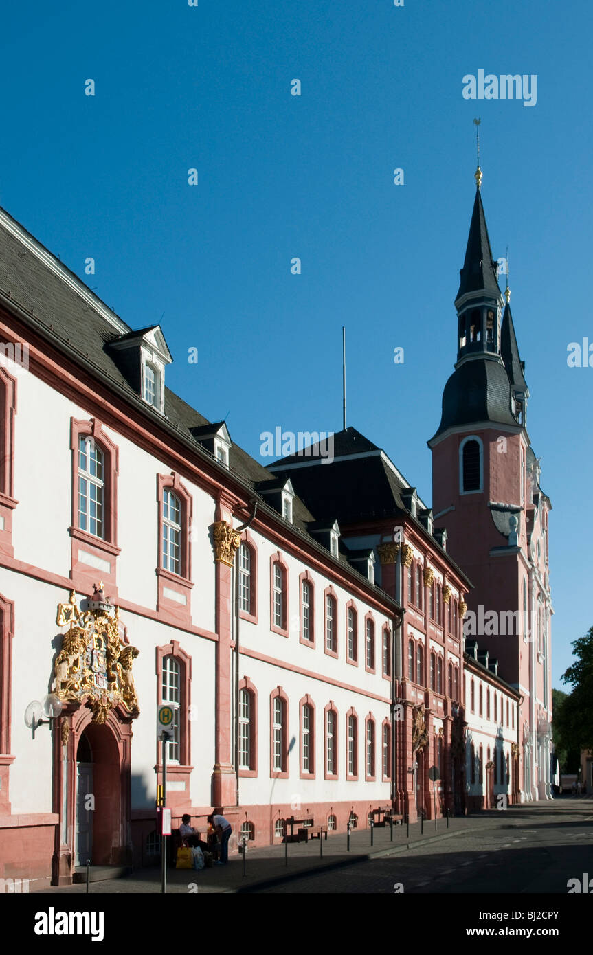 Abtei Pruem, Eifel, Rheinland-Pfalz, Deutschland | abbey Pruem, Eifel, Rhineland-Palatinate, Germany Stock Photo