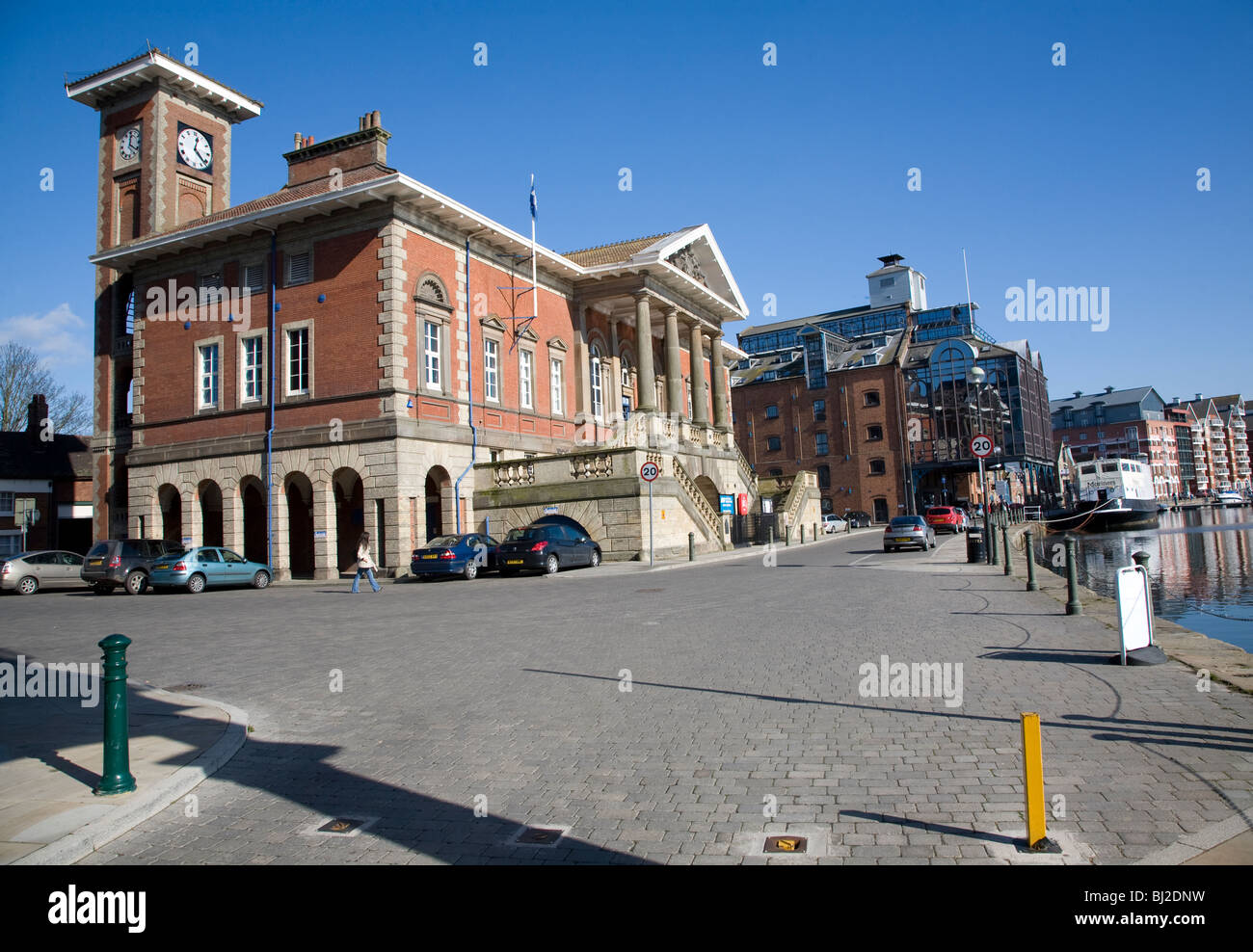 Old Custom House and quayside waterfront Ipswich Suffolk England Stock ...