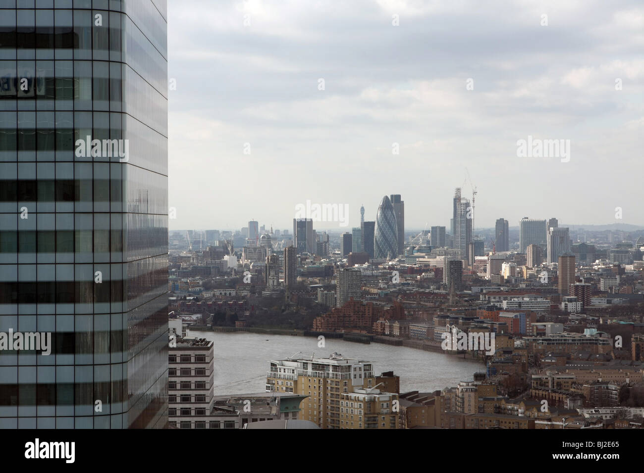 A View Across London From 27th Floor Of Barclays Bank Canary
