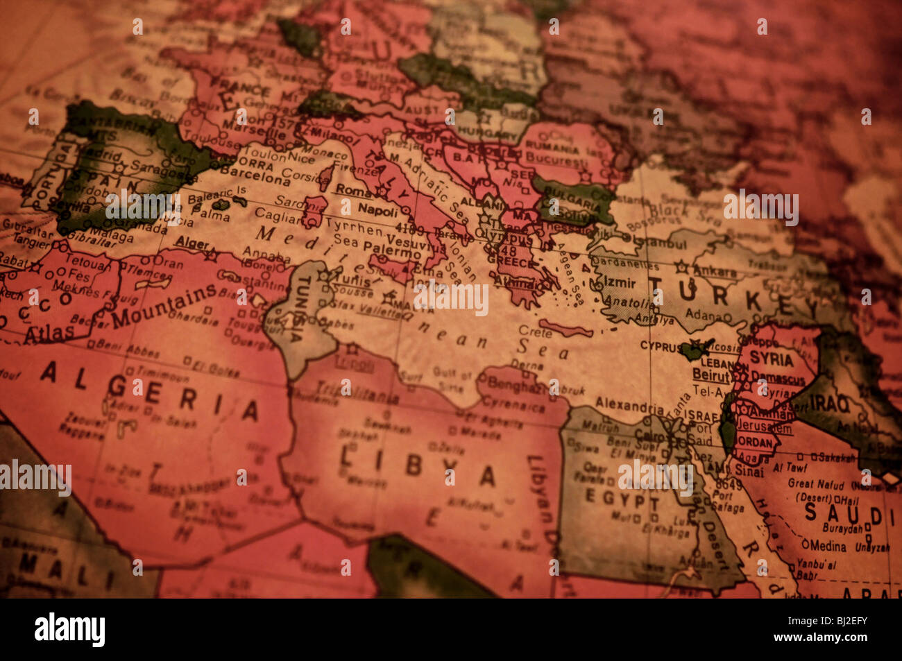 Map of europe and north africa hi-res stock photography and images - Alamy