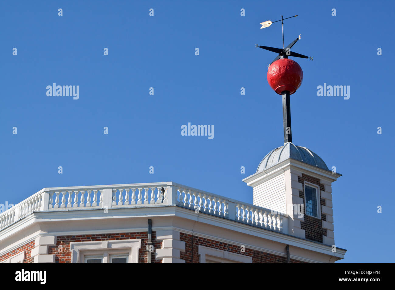 Time Ball on Top of Flamsteed House Royal Greenwich Observatory London Stock Photo