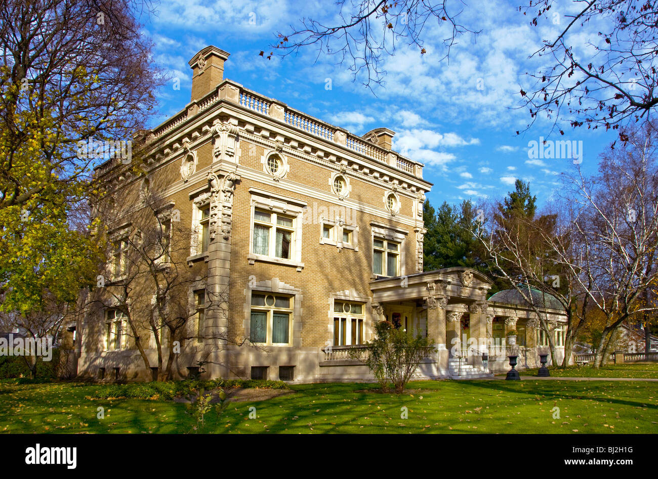 Ruthmere House a historic home in Elkhart Indiana Stock Photo Alamy