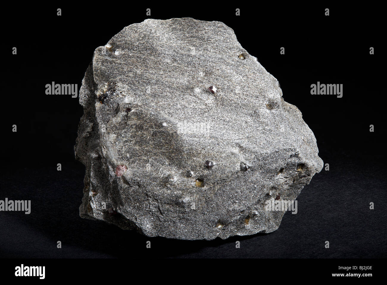 Garnet Schist (Metamorphic Rock) Stock Photo