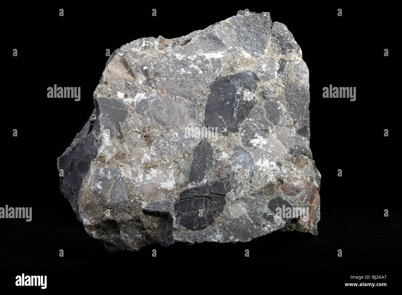Conglomerate (Sedimentary Rock) Stock Photo